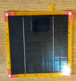 Solarmodul in Plexiglasrahmen